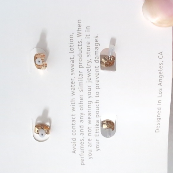 ETTIKA Small Golden Link Earrings 18k Gold-plated - Picture 2 of 2